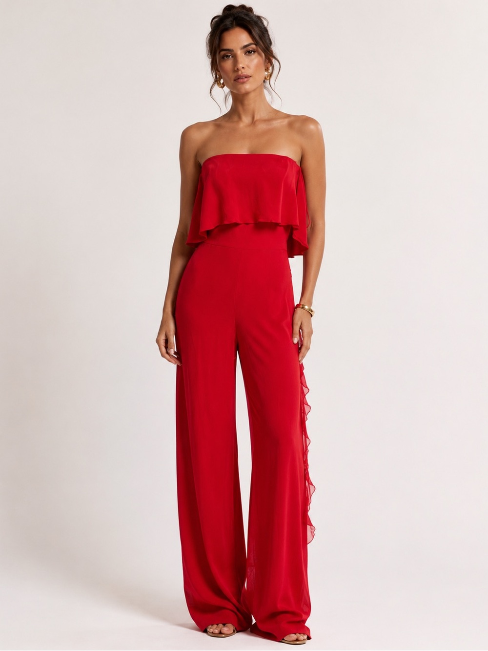 • Elie Saab Jumpsuit
• Red
• StraplessConcealed Zip Closure